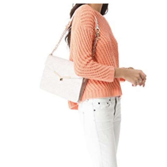 BOTKIER NWT Valentina Luxe White Lace Leather Bag - Picture 2 of 3